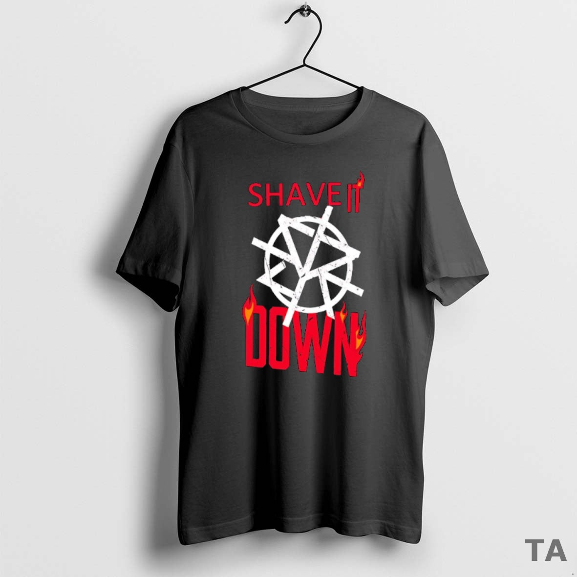 Top Shave It Down Blazing Text T Shirt Sweater Hoodie, Sweatshirt | PopFlextees.com