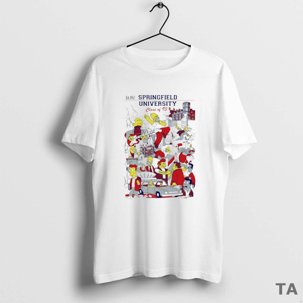 Top Simpsons Springfiled University Class Of 93 Circle T Shirt Sweater Hoodie, Sweatshirt | PopFlextees.com
