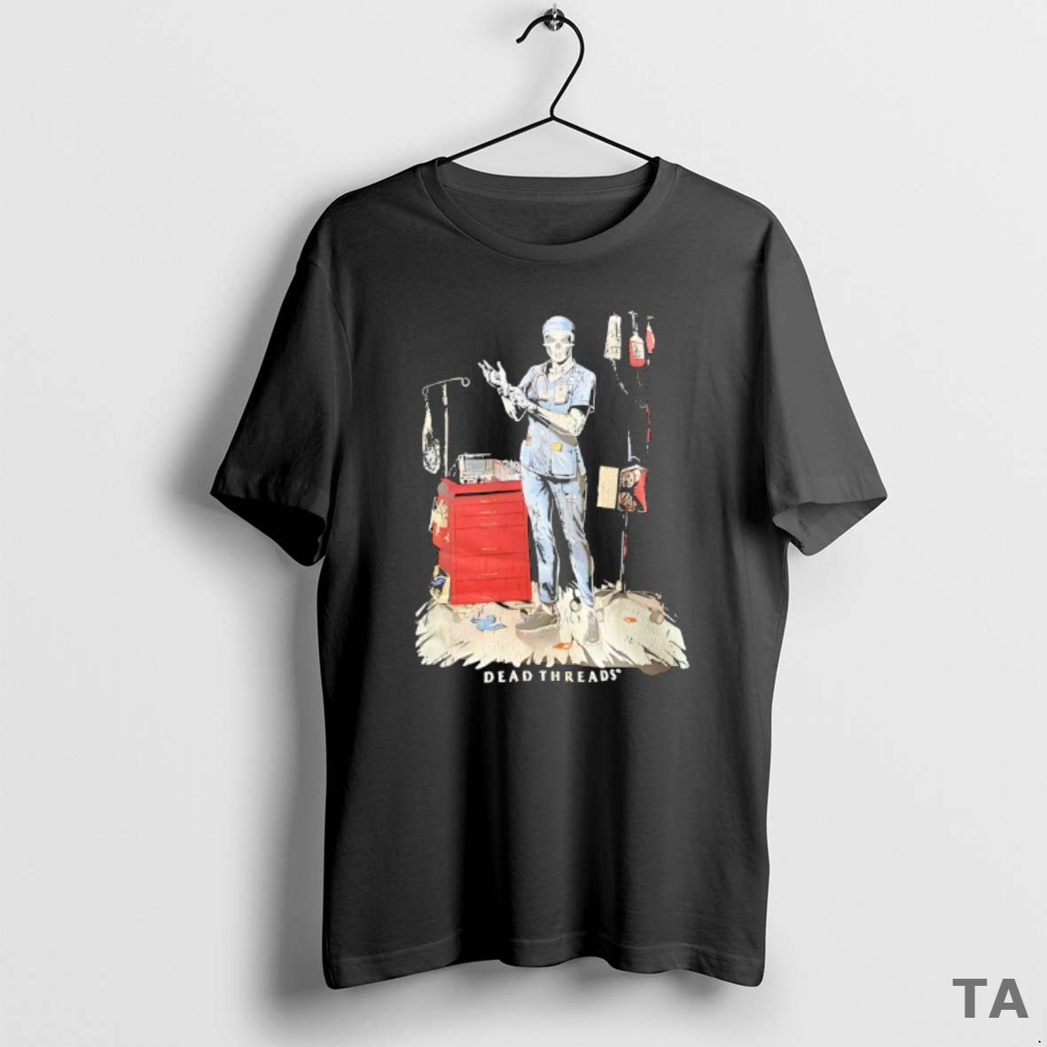 Top Skeleton Nurse Put Gloves Dead Threads T-Shirts, Hoodie, Sweatshirt