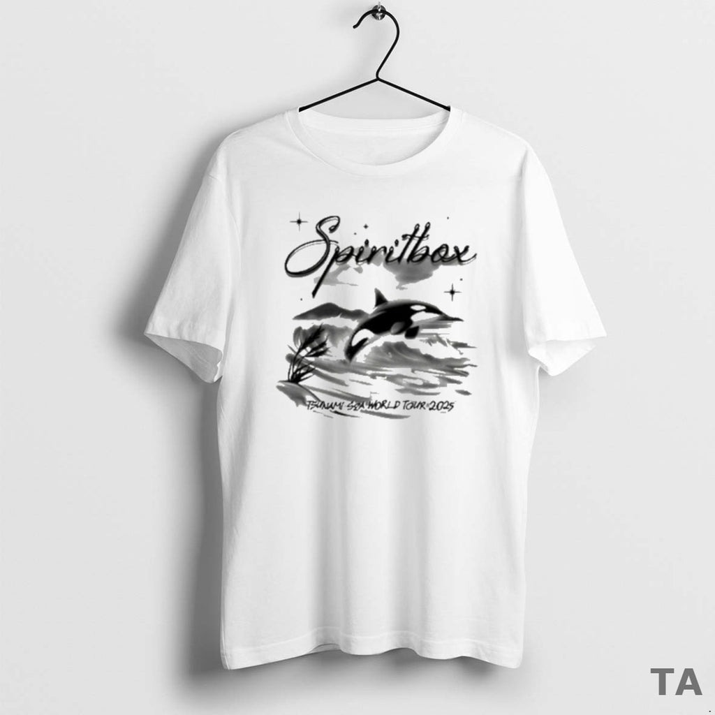 Top Spiritbox Tsunami Sea World Tour 2025 Airbrush Orca T Shirt Sweater Hoodie, Sweatshirt | PopFlextees.com
