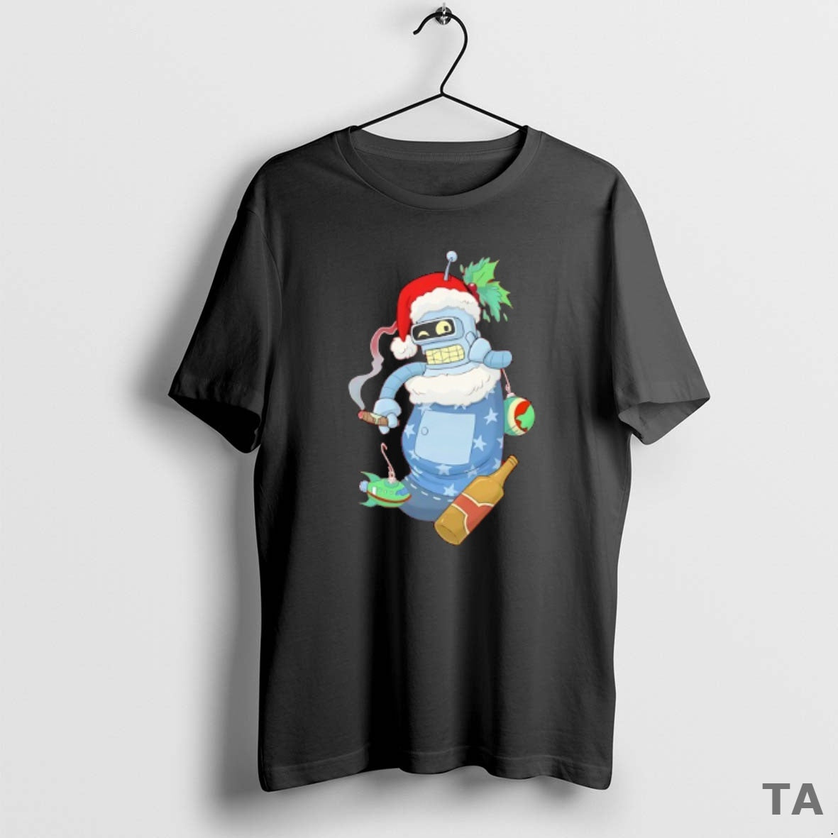 Top Stocking Stuffer Bendy Holding Cigar Merry Christmas T Shirt Sweater Hoodie, Sweatshirt | PopFlextees.com