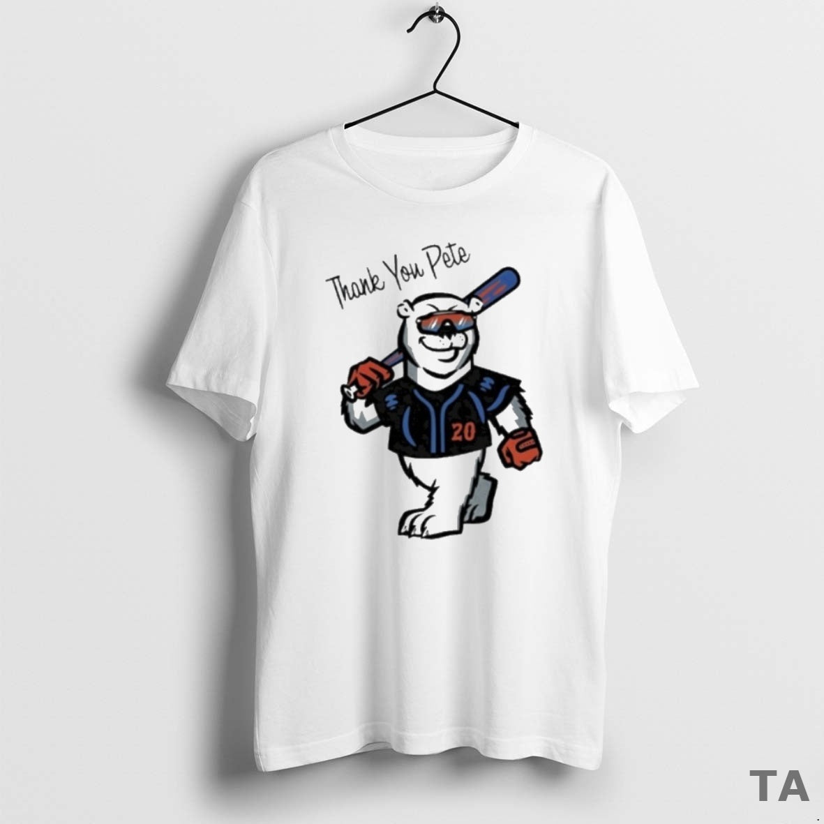 Top Thank You Pete Alonso Polar Bear New York Mets T Shirt Sweater Hoodie, Sweatshirt | PopFlextees.com