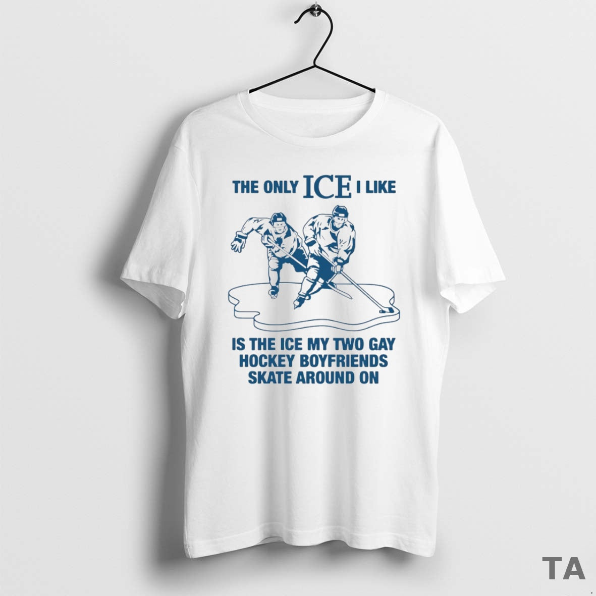 Top The Only Ice I Like Is The Ice My Two Gay Hockey Boyfriends Skate T-Shirts, Hoodie, Sweatshirt | PopFlextees.com