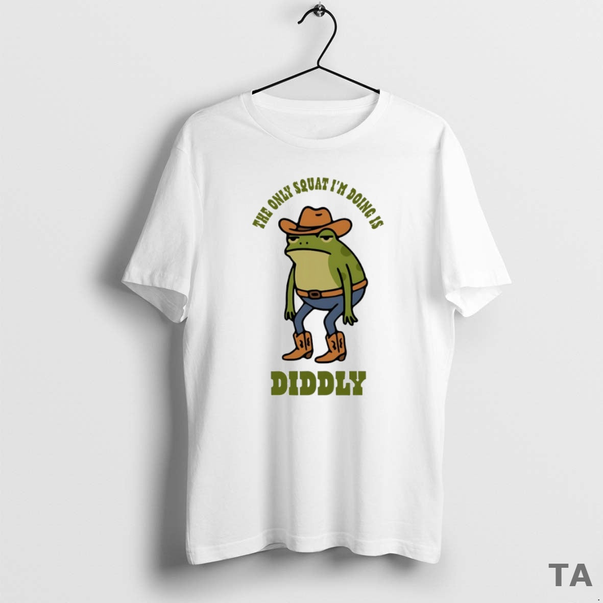 Top The Only Squat Im Doing It Diddly Frog Circle T Shirt Sweater Hoodie, Sweatshirt | PopFlextees.com