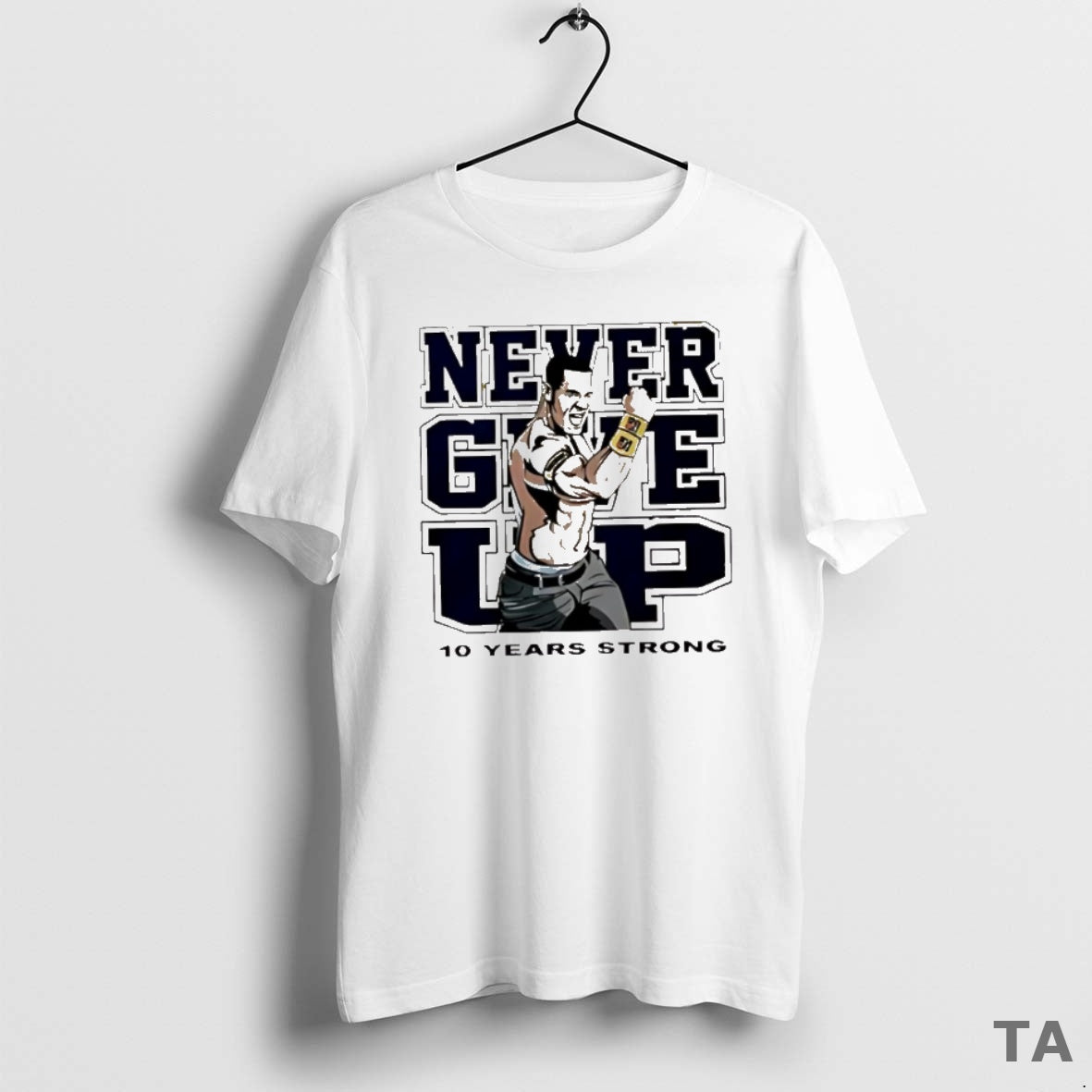 Top Tyrese Haliburton John Cena Never Give Up 10 Years Strong T Shirt Sweater Hoodie, Sweatshirt | PopFlextees.com
