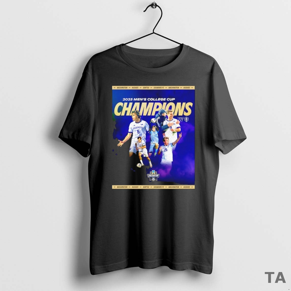 Top Washington Huskies 2025 Mens College Cup Champions T Shirt Sweater Hoodie, Sweatshirt | PopFlextees.com