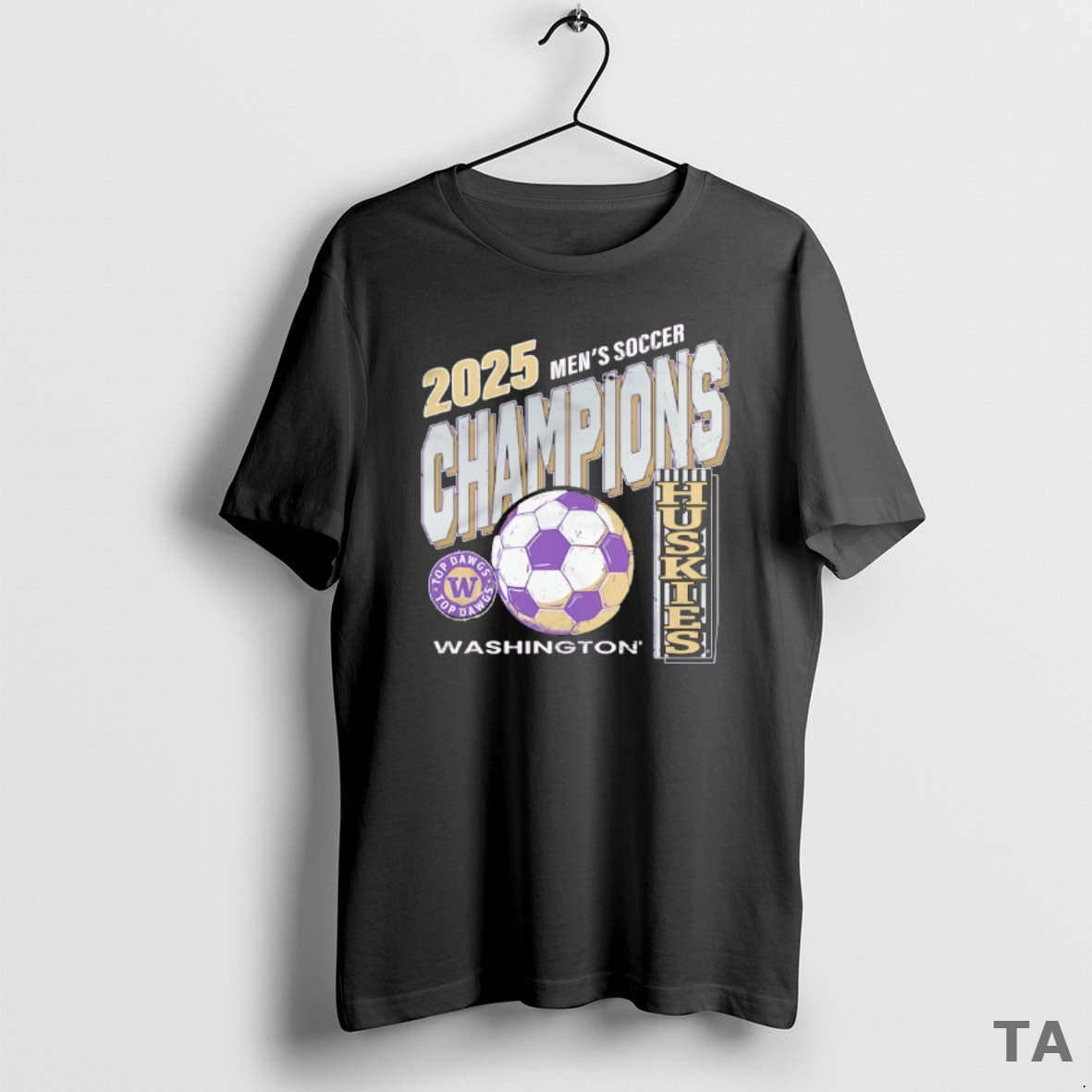 Top Washington Huskies Mens Soccer 2025 Champions T Shirt Sweater Hoodie, Sweatshirt | PopFlextees.com