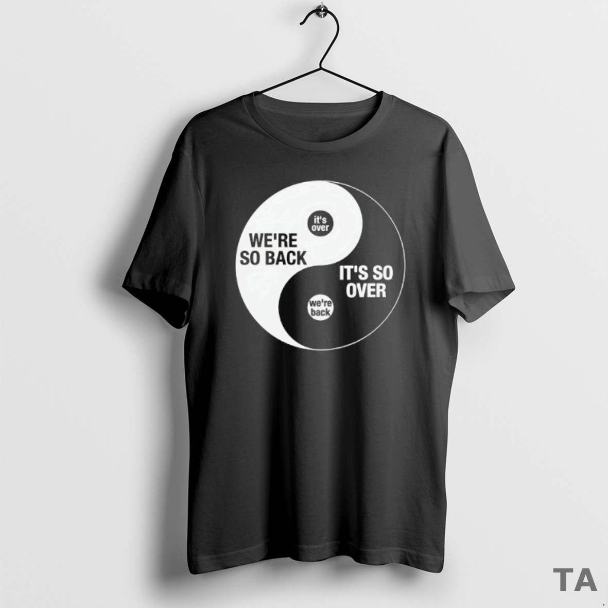 Top Were So Back Its So Over Ying And Yang T Shirt Sweater Hoodie, Sweatshirt | PopFlextees.com