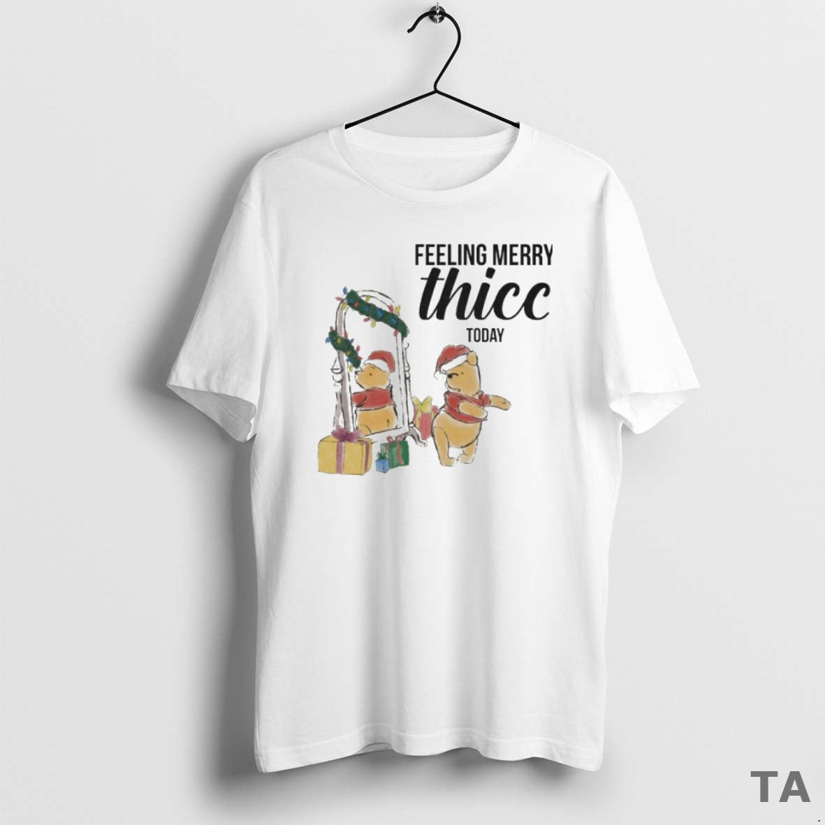 Top Winnie The Pooh Feeling Merry Christmas Thic Today T Shirt Sweater Hoodie, Sweatshirt | PopFlextees.com