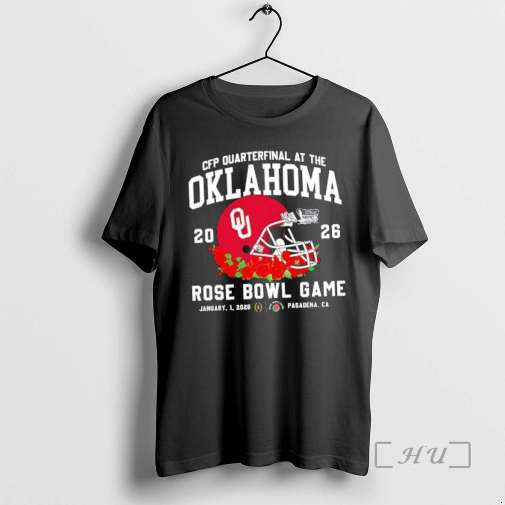 Trending 2026 Cfp Quarterfinal At The Oklahoma Sooners Rose Bowl Game Pasadena Ca Premium T-Shirts, Hoodie, Sweatshirt