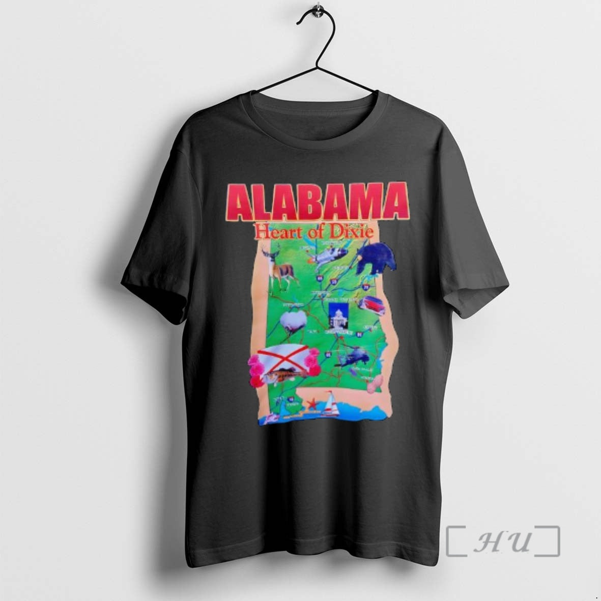 Trending Alabama Heart Of Dixie Animals Graphic T-Shirts, Hoodie, Sweatshirt | PopFlextees.com