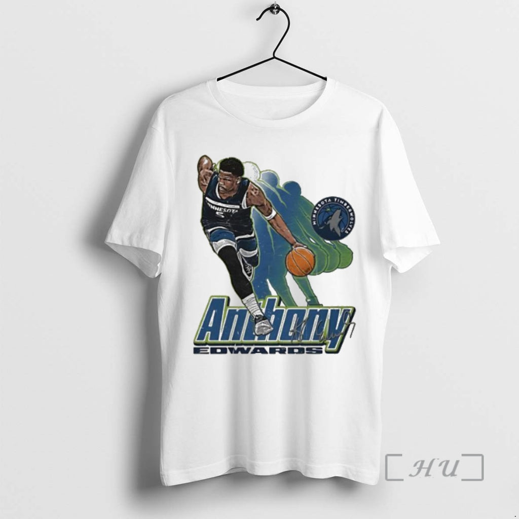 Trending Anthony Edwards Minnesota Timberwolves Signature 5 Retro Vibe Graphic T-Shirts, Hoodie, Sweatshirt | PopFlextees.com