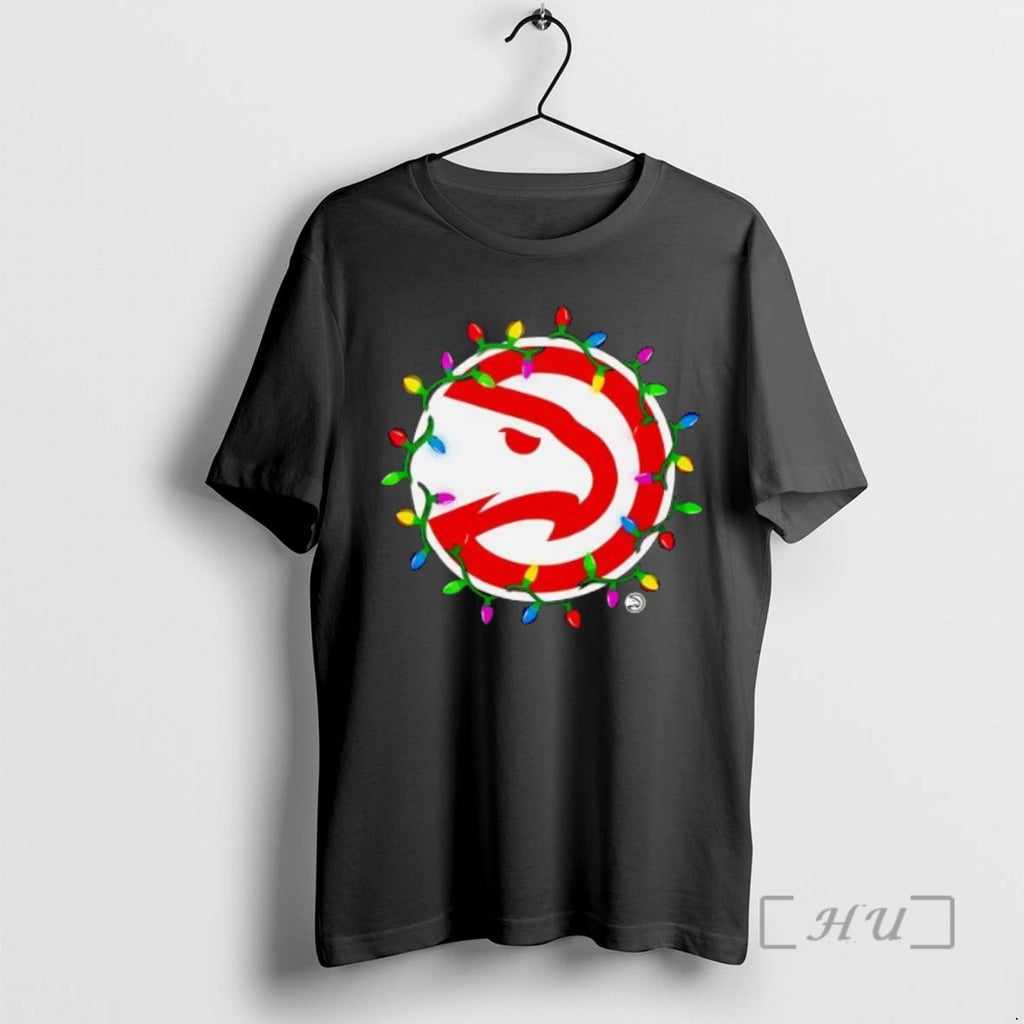 Trending Atlanta Hawks Logo Lights Merry Christmas T-Shirts, Hoodie, Sweatshirt | PopFlextees.com