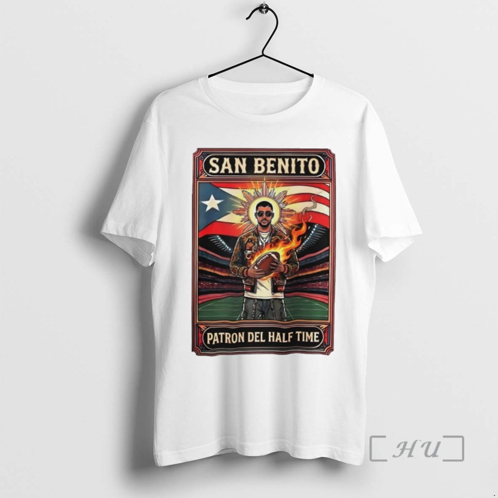 Trending Bad Bunny Puerto Rico Benito Bowl San Benito Patron Del Half Time Premium T-Shirts, Hoodie, Sweatshirt