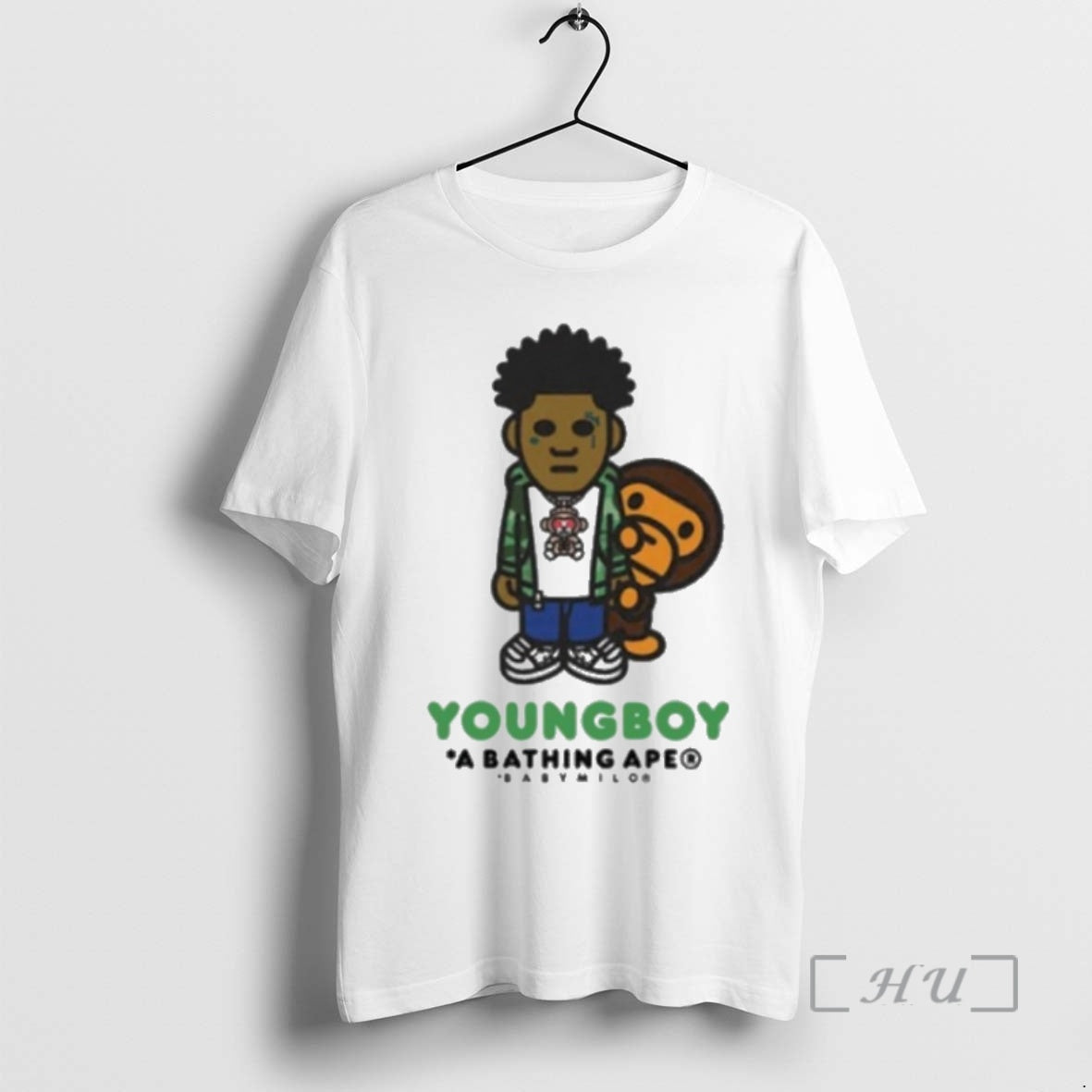 Trending Bape X Youngboy Never Broke Again Milo T-Shirts, Hoodie, Sweatshirt | PopFlextees.com