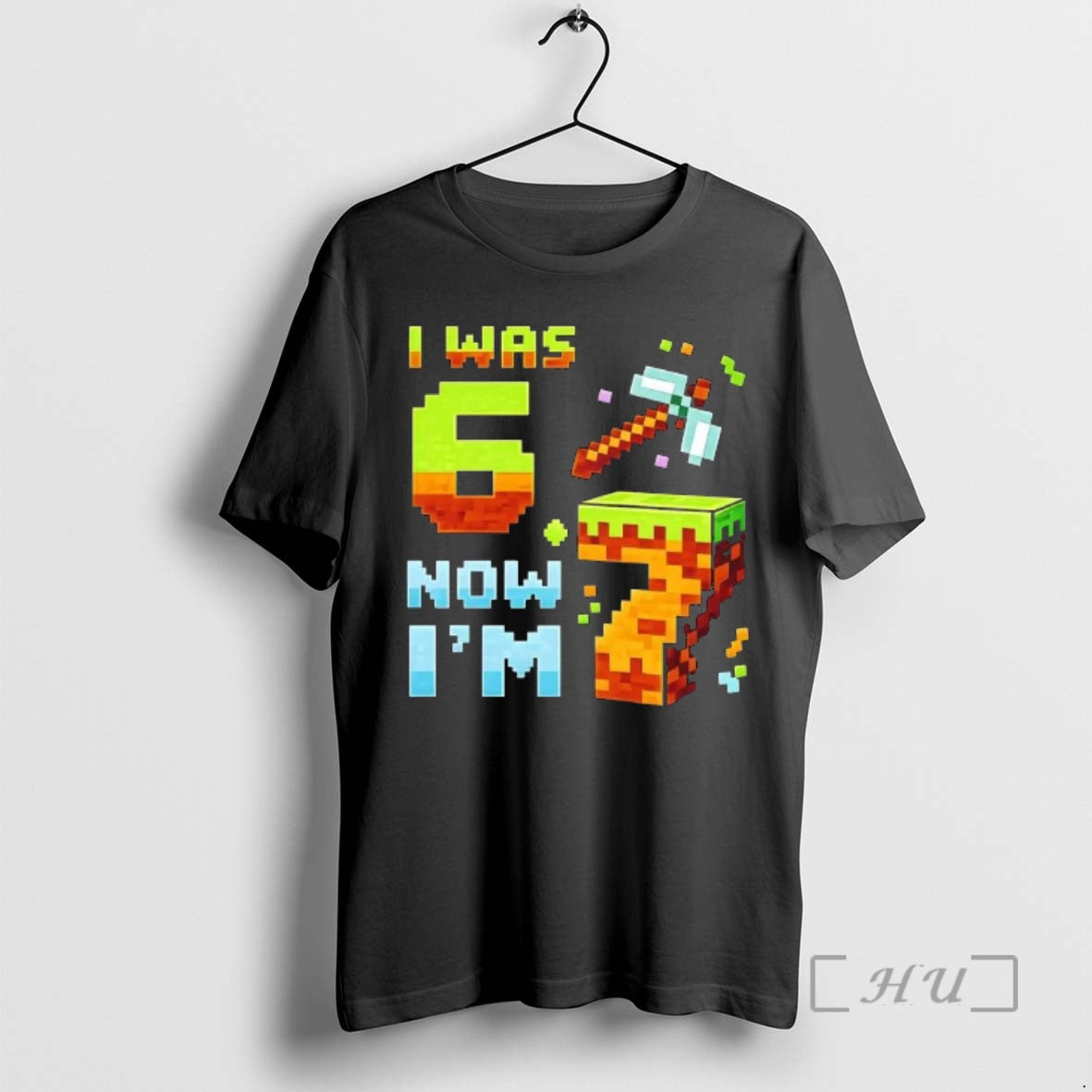 Trending Birthday I Was 6 Now Im 7 Year Old Pixel Gamer 6 7 Meme T-Shirts, Hoodie, Sweatshirt | PopFlextees.com