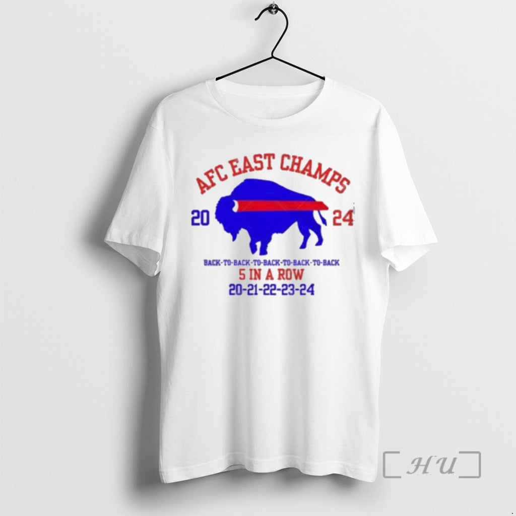 Trending Buffalo Football Afc East Champions Back To Back 5 In A Row Premium T-Shirts, Hoodie, Sweatshirt | PopFlextees.com