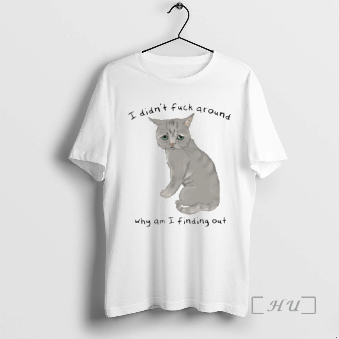 Trending Cat I Didnt Fuck Around Why Am I Finding Out Premium T Shirts Sweater Hoodie, Sweatshirt | PopFlextees.com