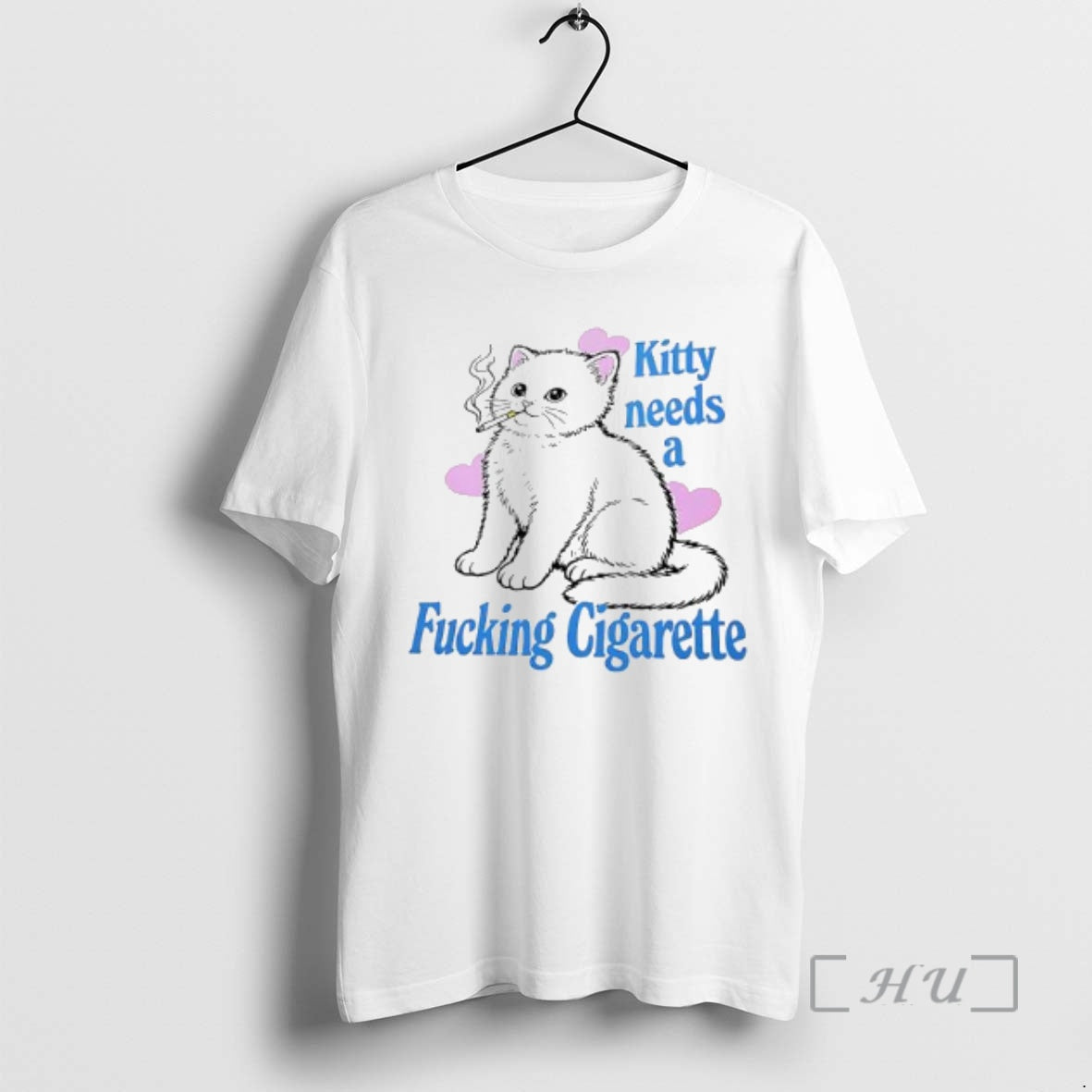 Trending Cat Kitty Needs A Fucking Cigarette Graphic T-Shirts, Hoodie, Sweatshirt | PopFlextees.com