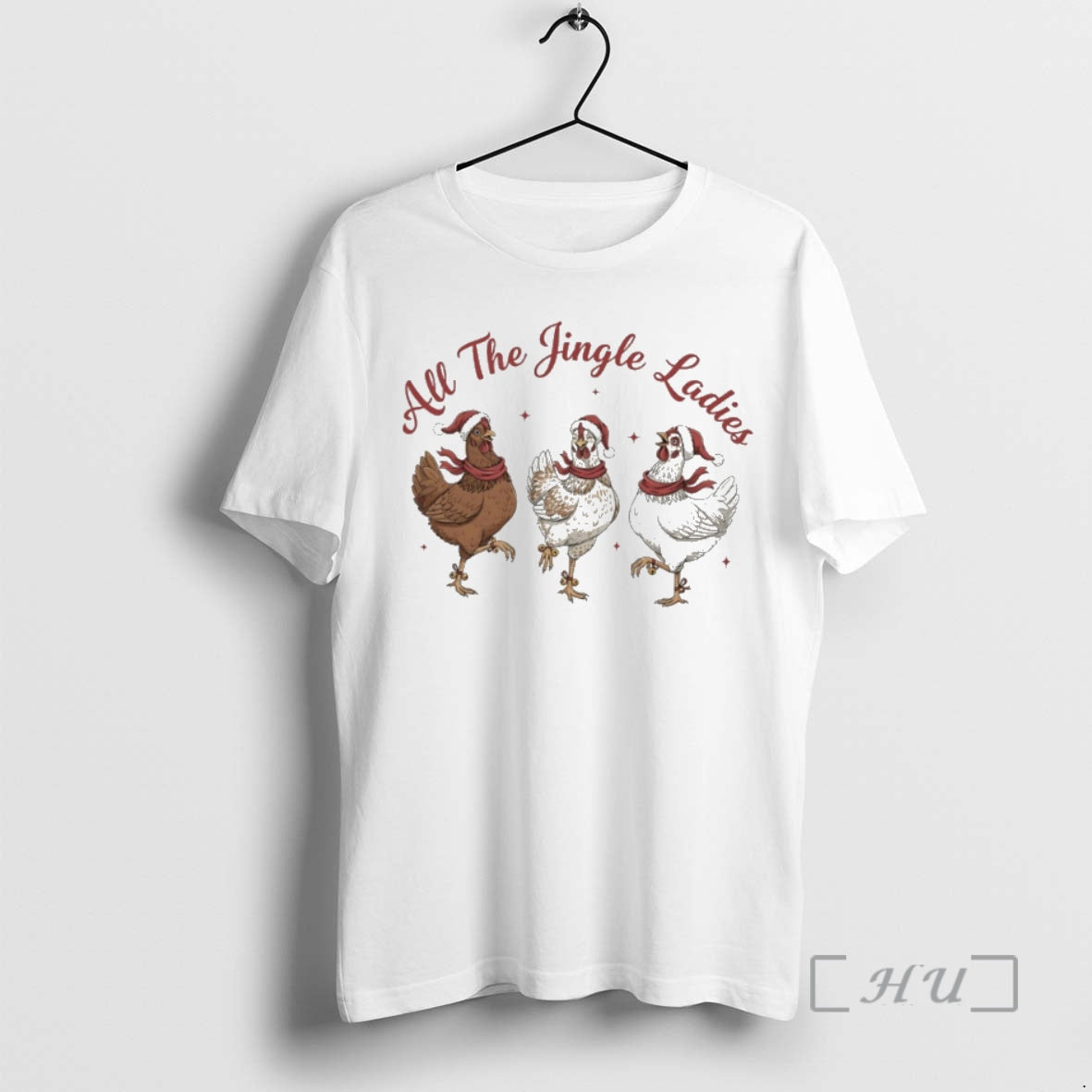 Trending Chicken Santa All The Jingle T-Shirts, Hoodie, Sweatshirt | PopFlextees.com