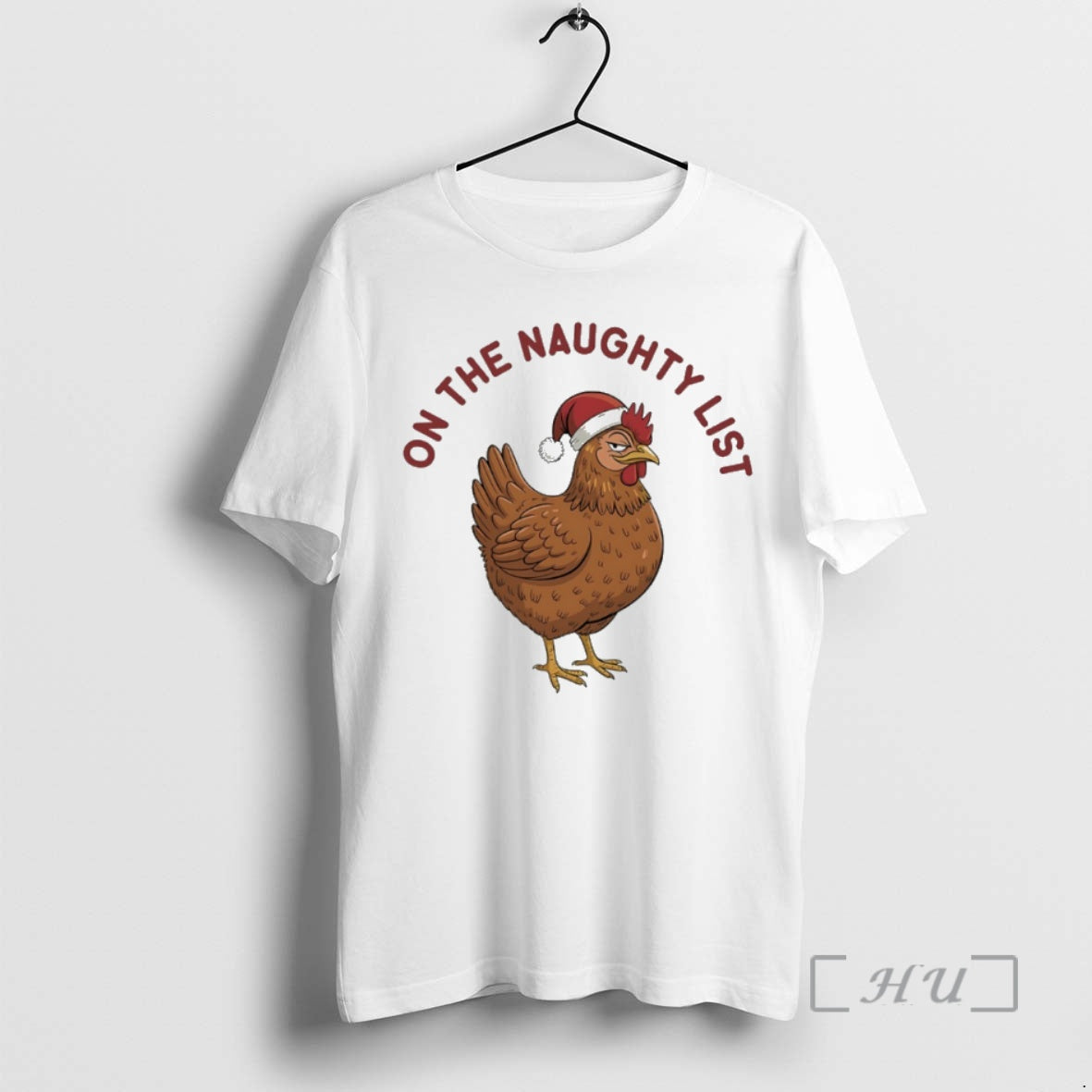 Trending Chicken Santa On The Naughty List T-Shirts, Hoodie, Sweatshirt | PopFlextees.com