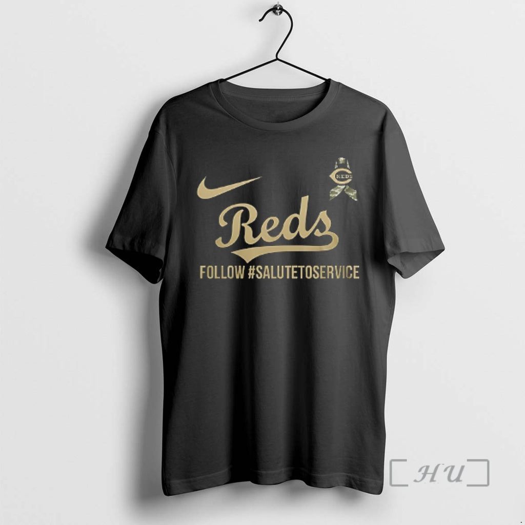 Trending Cincinnati Reds Salute To Service Honor Empower And Connect With Our Military Double Sided T-Shirts, Hoodie,...