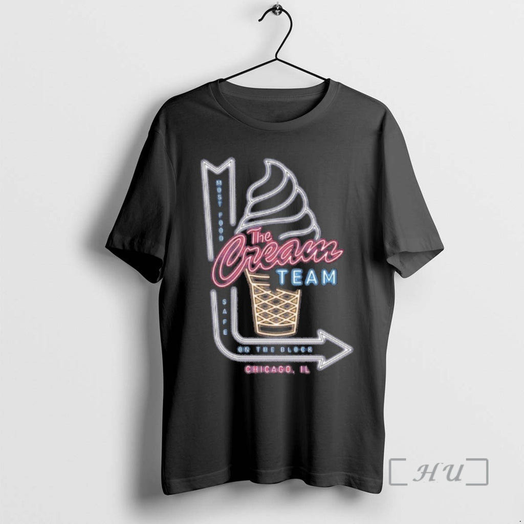 Trending Cream Team Most Food Safe On The Block Neon Chicago Il Premium T Shirts Hoodie, Sweatshirt | PopFlextees.com