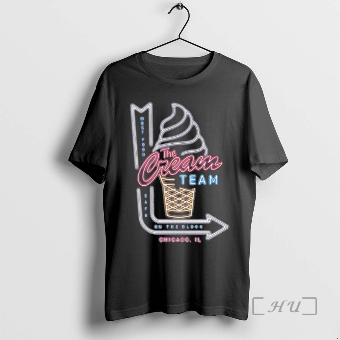 Trending Cream Team Most Food Safe On The Block Neon Chicago Il Premium T Shirts Hoodie, Sweatshirt | PopFlextees.com