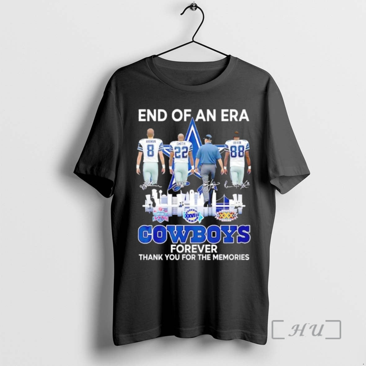 Trending Dallas Cowboys End Of An Era 2025 With Aikman Smith Irvin Black Premium T-Shirts, Hoodie, Sweatshirt