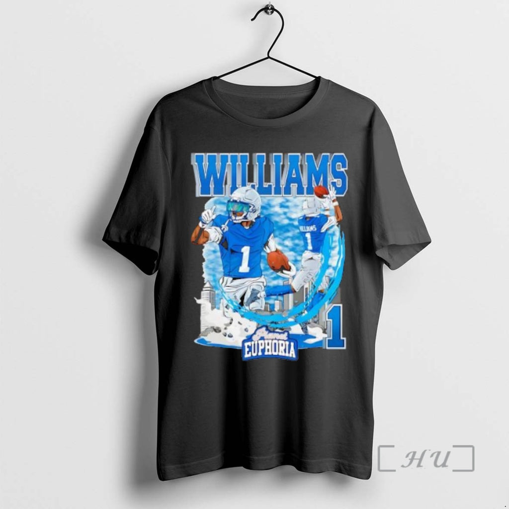 Trending Detroit Lions Jameson Williams 1 Skyline Graphic T-Shirts, Hoodie, Sweatshirt | PopFlextees.com