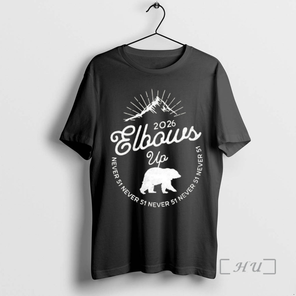 Trending Elbows Up Canada 2026 Never 51 T-Shirts, Hoodie, Sweatshirt | PopFlextees.com