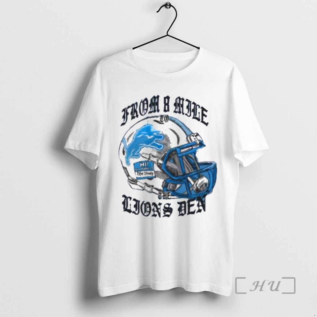 Trending Eminem X Detroit Lions From 8 Mile To The Lions Den Premium T Shirts Hoodie, Sweatshirt | PopFlextees.com