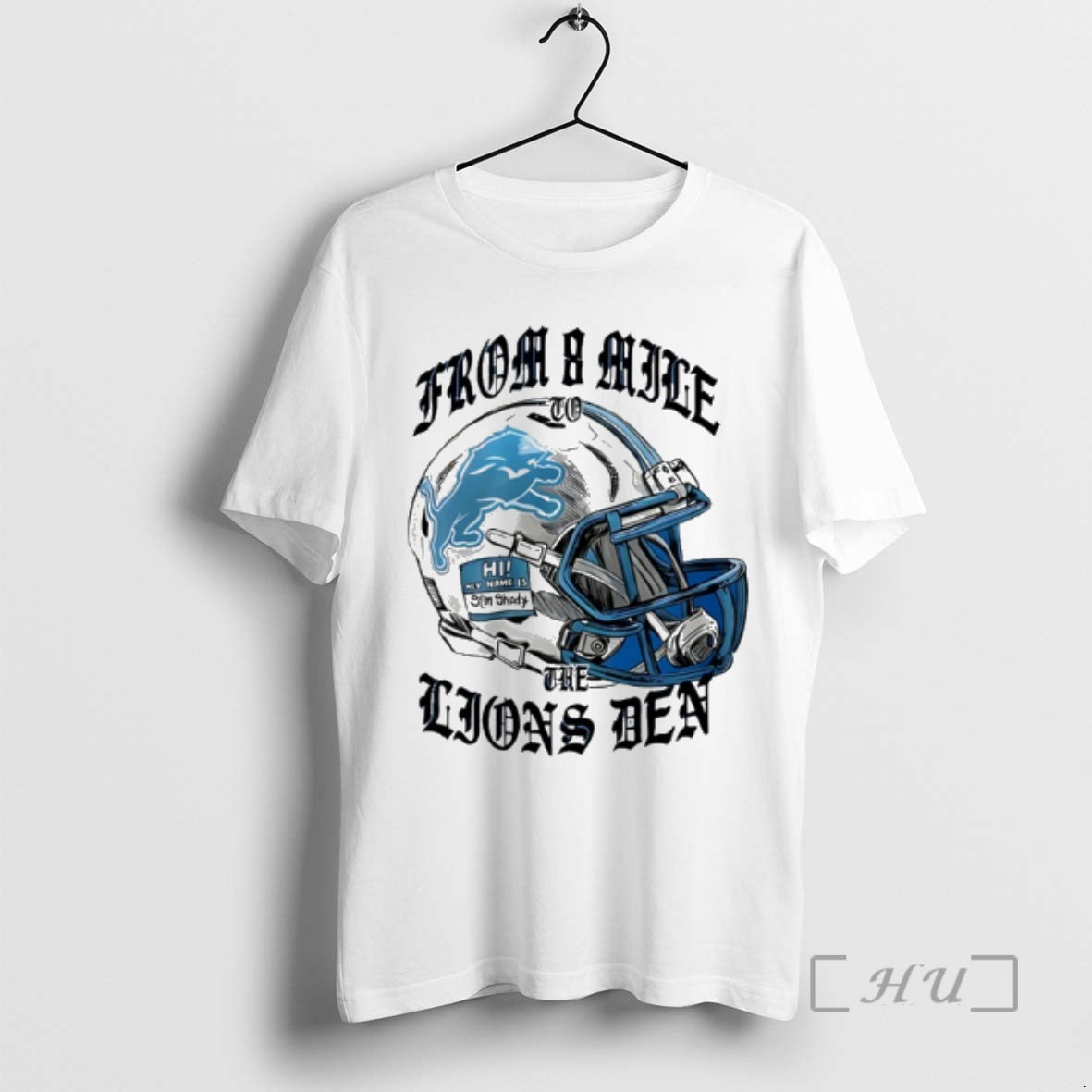 Trending From 8 Mile To The Lions Den Eminem Detroit Lions Premium T Shirts Sweater Hoodie, Sweatshirt | PopFlextees.com