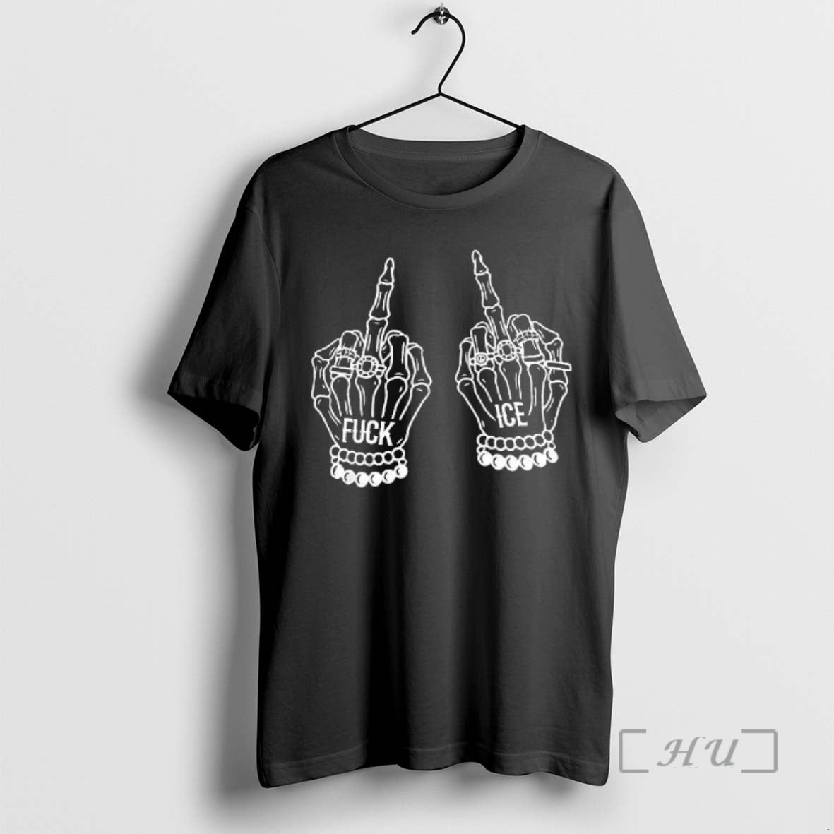 Trending Fuck Ice Middle Finger Skull Hand T-Shirts, Hoodie, Sweatshirt | PopFlextees.com