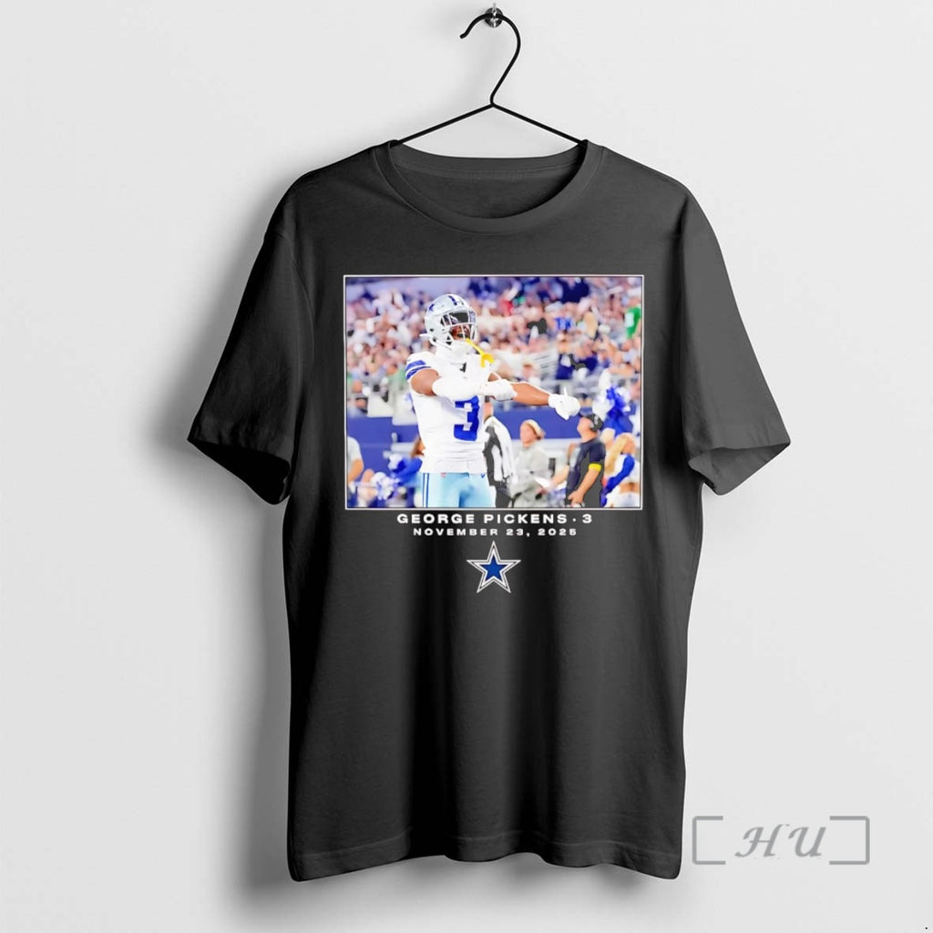 Trending George Pickens Flash Moment Photo 2025 Dallas Cowboys T-Shirts, Hoodie, Sweatshirt | PopFlextees.com