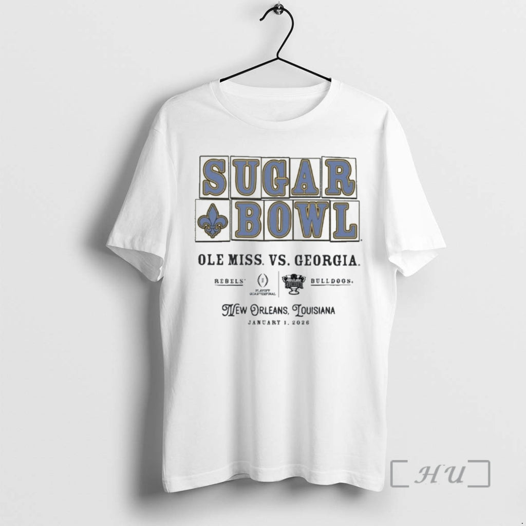 Trending Georgia Bulldogs Vs Ole Miss 2026 Allstate Sugar Bowl Street Tiles Premium T Shirts Hoodie, Sweatshirt