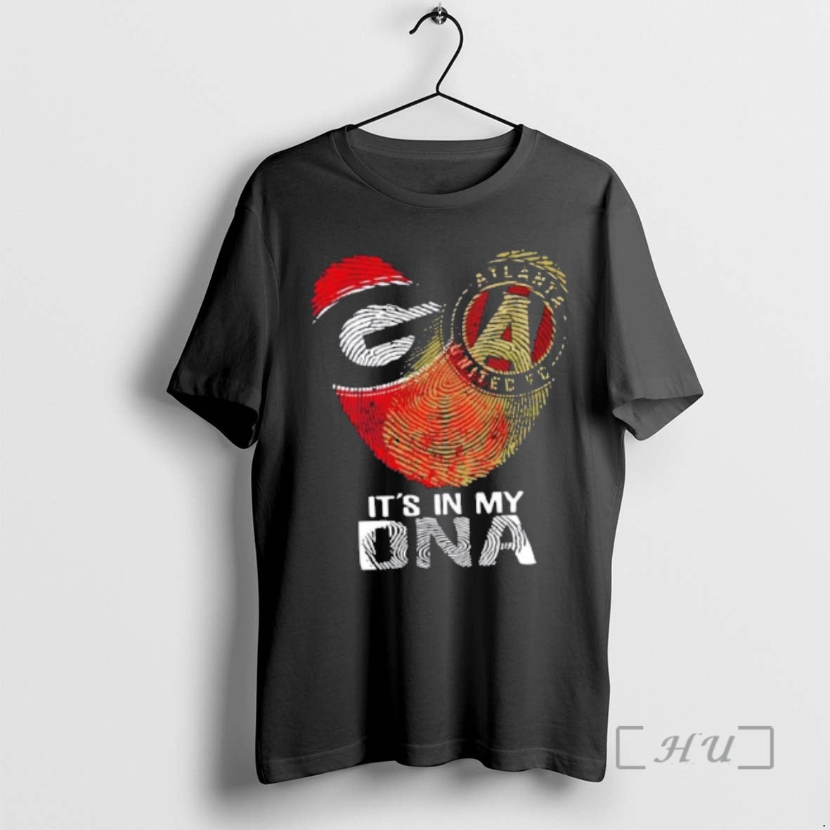 Trending Georgia City Sports Bulldogs X Atlanta United Fc Its In My Dna Fingerprint Heart T-Shirts, Hoodie, Sweatshirt