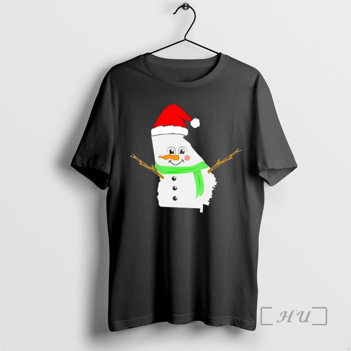 Trending Georgia Snowman Map Christmas Black T-Shirts, Hoodie, Sweatshirt | PopFlextees.com