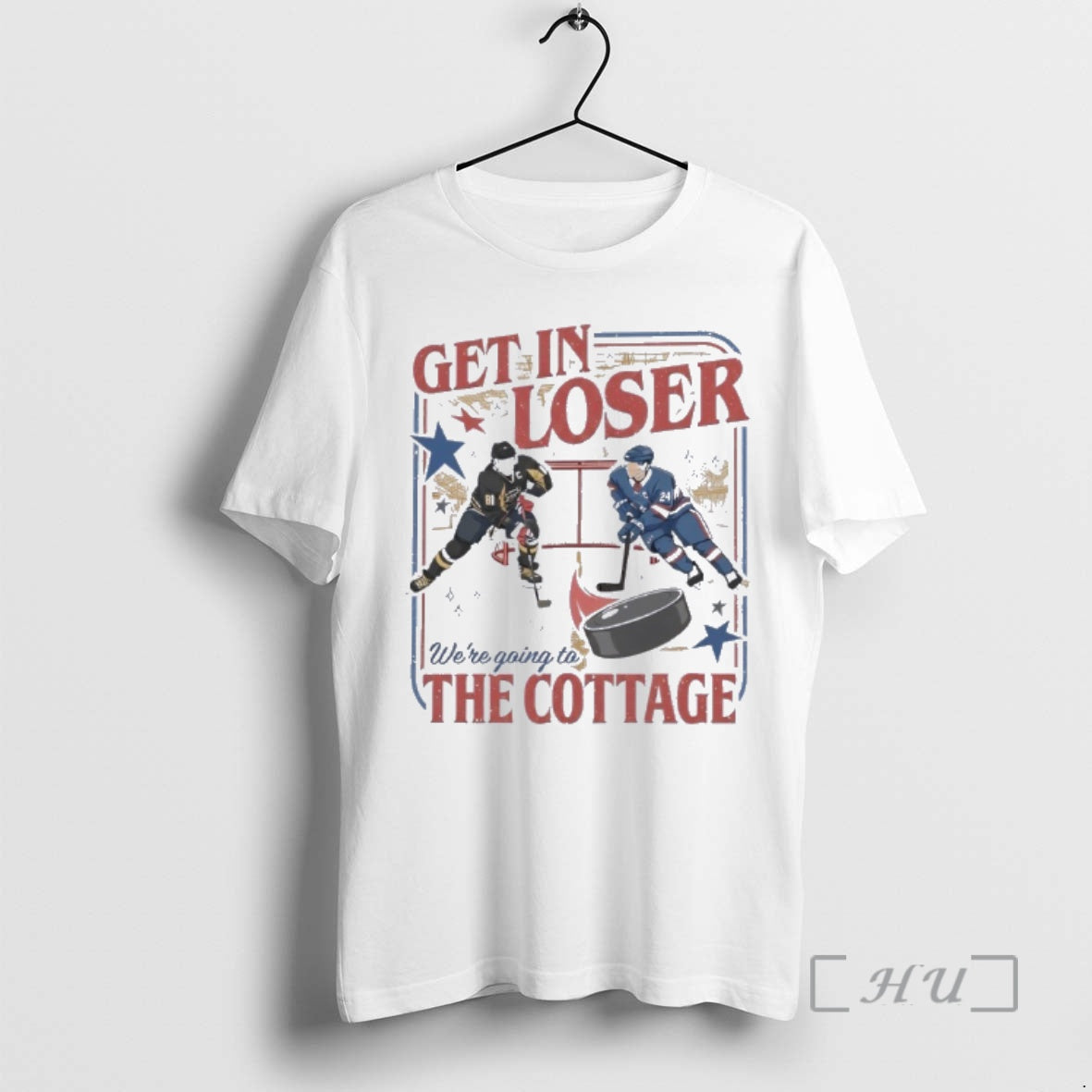 Trending Get In Loser We Are Going To The Cottage Heated Rivalry Gifts Premium T-Shirts, Hoodie, Sweatshirt | PopFlextees.com