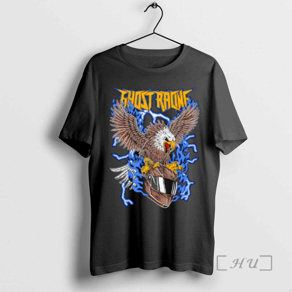Trending Ghost Racing Blue Flaming Eagle T-Shirts, Hoodie, Sweatshirt | PopFlextees.com