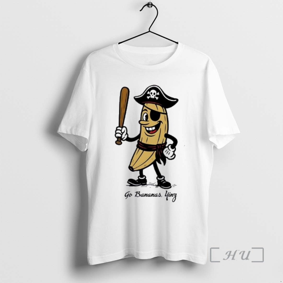 Trending Go Bananas Yinz Cute Funny Baseball T-Shirts, Hoodie, Sweatshirt | PopFlextees.com