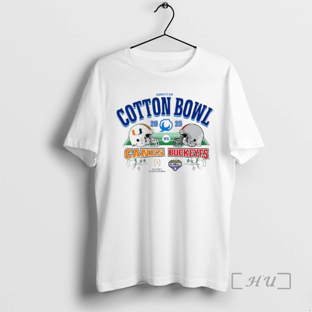 Trending Goodyear Cotton Bowl 2025 Canes Vs Buckeyes Playoff Quarterfinal T-Shirts, Hoodie, Sweatshirt | PopFlextees.com