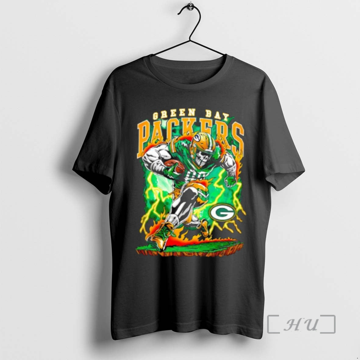 Trending Green Bay Rush Football Skeleton Graphic T-Shirts, Hoodie, Sweatshirt | PopFlextees.com