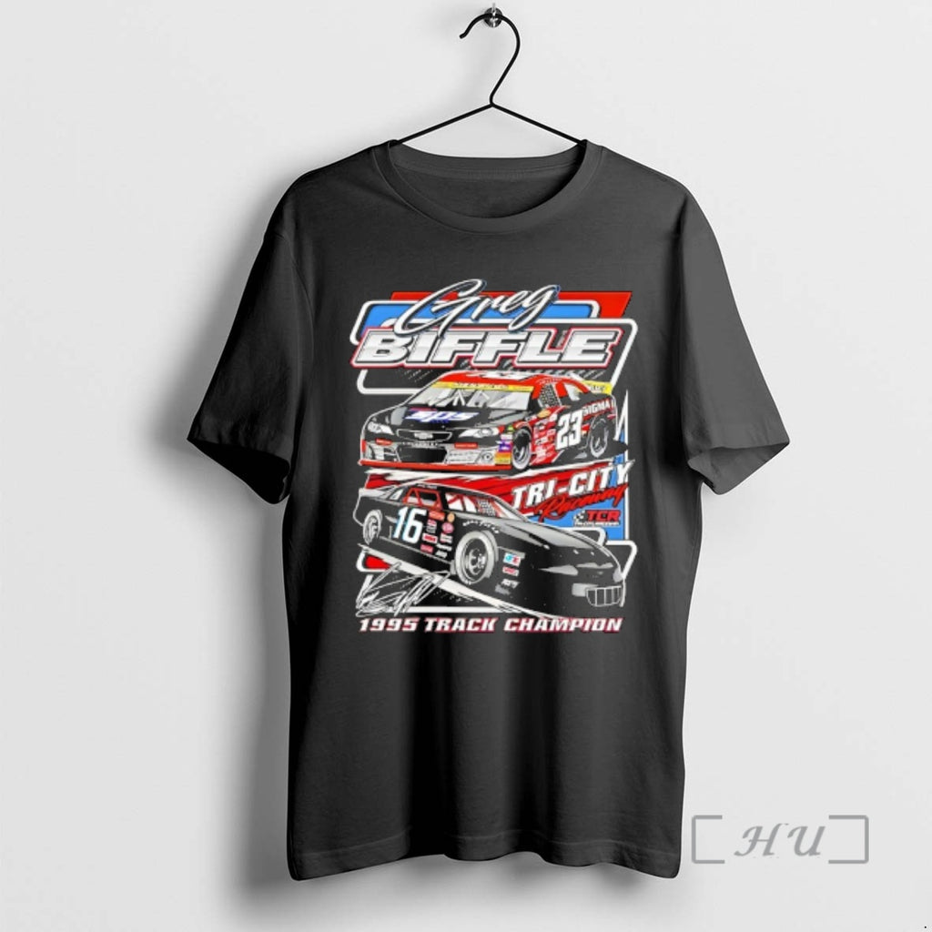Trending Greg Biffle Tri City Raceway 1995 Track Champion Signature T-Shirts, Hoodie, Sweatshirt | PopFlextees.com