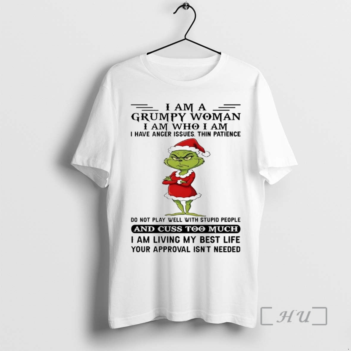 Trending Grinch I Am A Grumpy Woman Cuss Too Much Christmas Premium T Shirts Sweater Hoodie, Sweatshirt | PopFlextees.com