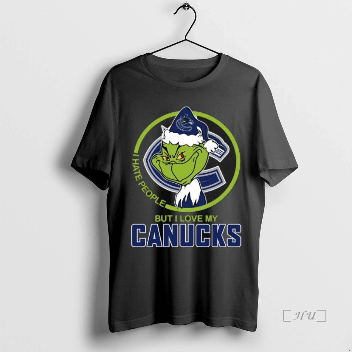 Trending Grinch Santa I Hate People But I Love My Vancouver Canucks 2025 T-Shirts, Hoodie, Sweatshirt