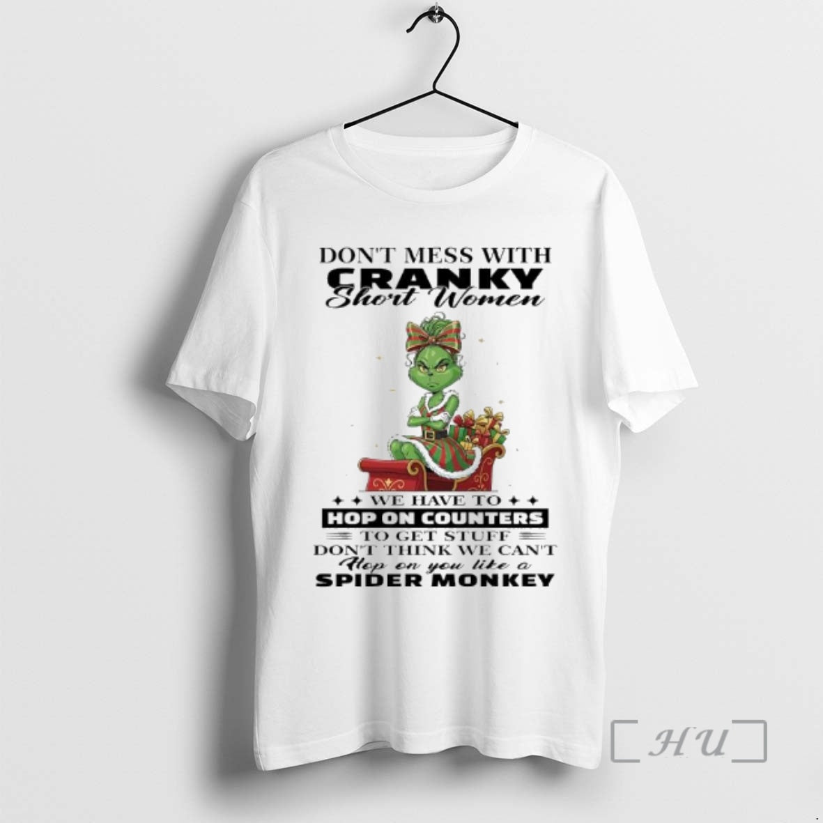 Trending Grinch Santa Suit Hop On You Like A Spider Monkey Premium T Shirts Sweater Hoodie, Sweatshirt | PopFlextees.com