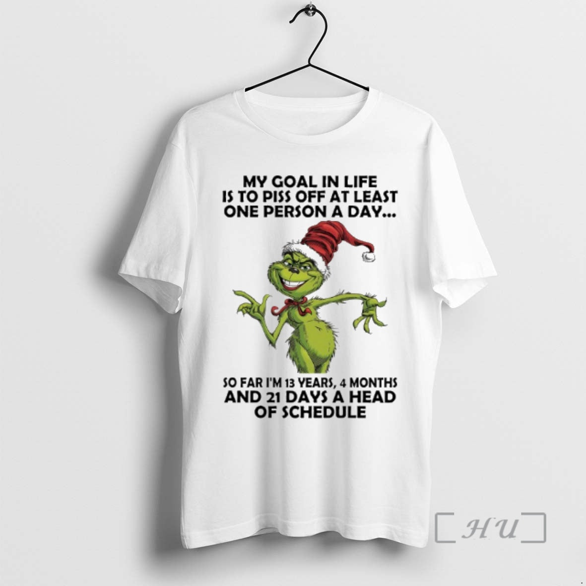 Trending Grinch Santa My Goal In Life Is To Piss Off At Least One Person T-Shirts, Hoodie, Sweatshirt | PopFlextees.com