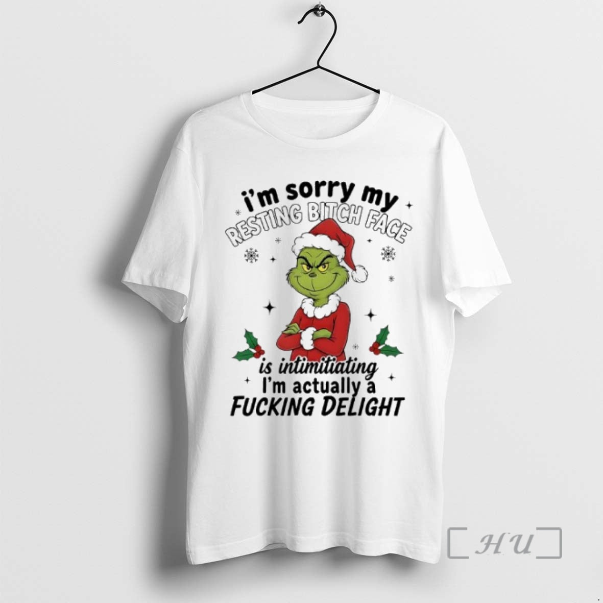 Trending Grinch Santa Suit Im Sorry If You Find My Resting Bitchface Intimidating Im Actually T-Shirts, Hoodie, Sweatshirt