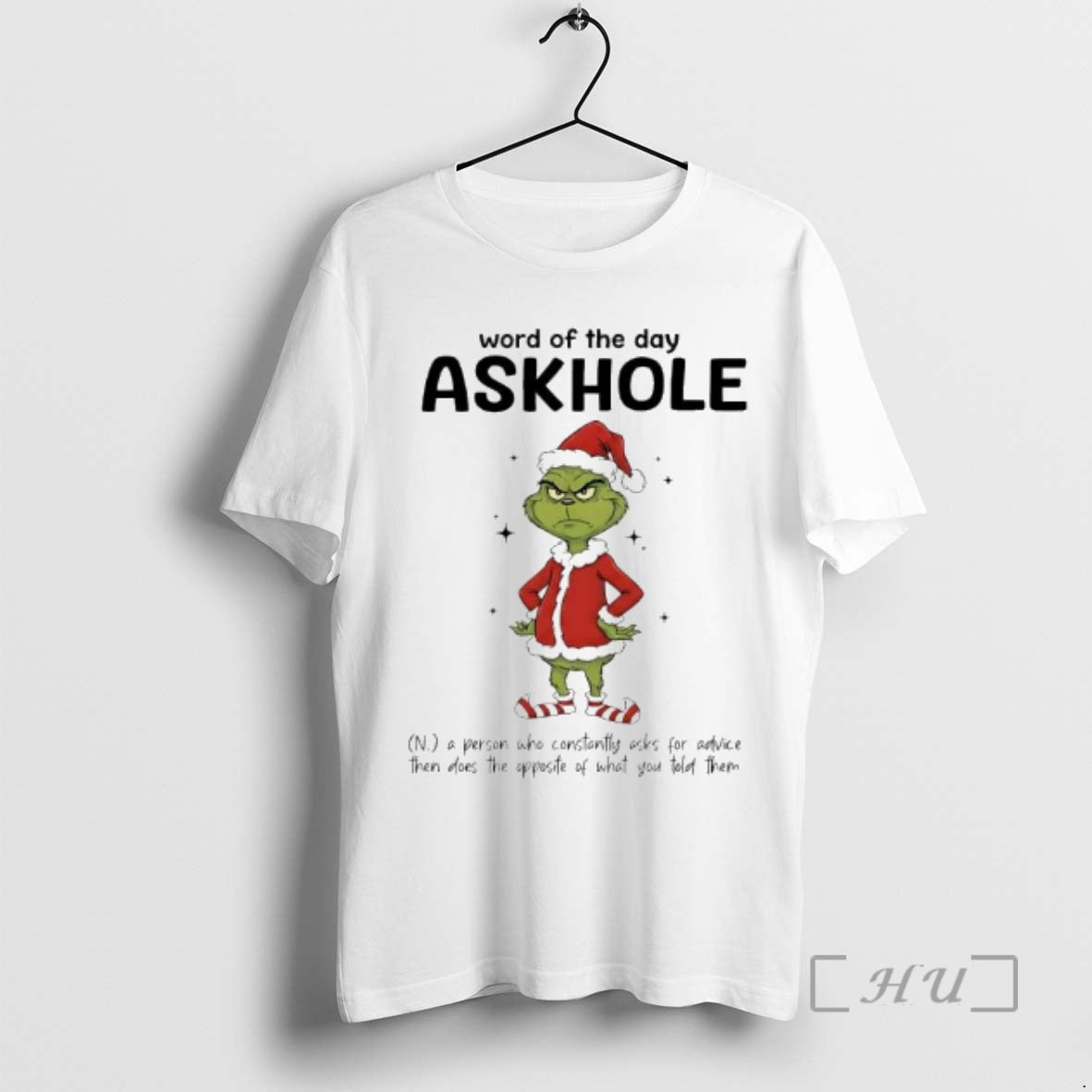 Trending Grinch Santa Suit Word Of The Day Askhole T-Shirts, Hoodie, Sweatshirt | PopFlextees.com
